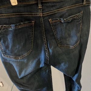 Buckle Black flare jeans. Stretch material. 30 x 34.